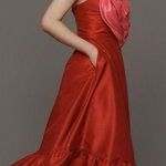 Hutch NWT Strapless Heart Red Maxi Bold Ruffle Dress Sz 8P Photo 1