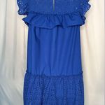 Who What Wear  Blue Eyelet Women's Dress (820) Photo 1