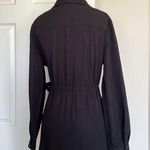 NWT LBLC The Label Amara Tie Front Collared Dress Black Size M Photo 6