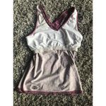 The North Face  Tank Top Sz S Purple paisley cross back gym yoga Vapor Wick bra Photo 11