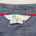 Boden USA Boden Evangeline Pure Linen Tunic Dress Women's 10R Light Blue Pom Pom Cover Up Photo 5