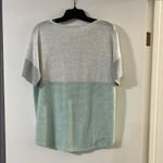 Pink Clover  Light Green and Gray Striped Tee Photo 4