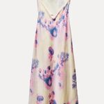 ZARA  maxi dress satin bodycon open back cowl neck tie dye summer evening Photo 10
