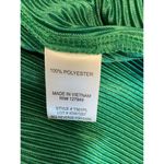 NWT Floral & Ivy Top XL Green Pleated Tie Back Holiday Crewneck Modern Office Photo 2