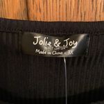 Jolie & Joy bodycon black long sleeve top 3X NWT Photo 2