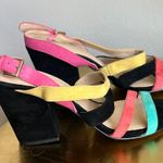 Botkier Burlier Seta Suede Multicolor Colorful Strappy Heels Photo 8