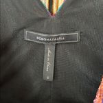 BCBGMAXAZRIA  Metallic‎ Pleated Striped V Neck Gown Multicolored Maxi Dress Small Photo 9