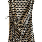Stunning Thakoon Ruched Waist Batic Print Silk Chiffon MIDI Shift Dress‎ Size 8 Black Photo 0