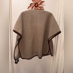 Marc New York  Beige and Dark Brown Women's Poncho Photo 4