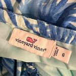 Vineyard Vines Electric Palm Asymmetric Maxi Dress Blue Sz 6 Photo 5