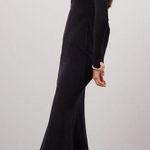 Toccin Black Ribbed Turtleneck Long Sleeve Midi Sweater Dress Size Medium Photo 2