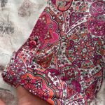 Caroll pink floral geometric 100% cotton shift dress, size 38 or US S France Photo 3