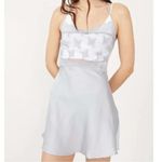 Free People  Ready Now Cross Back Lace Mini Slip Dress Photo 0