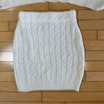 Princess Polly Cream Cable Knit Sweater Set Cropped Mini Skirt Size XS/S Photo 4