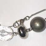 Silver Tone Glass Shimmer Beaded Boho Boho Necklace Photo 2