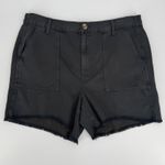 Aerie Adventure Shorts Large Black Utility Raw Hem Elastic Waist Casual Comfy Photo 1