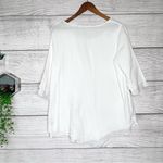 Soft Surroundings White Cotton Layered Blouse Casual Top Size Medium Photo 4