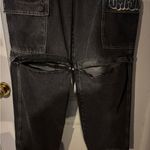 Empyre Black Wide Leg Jeans Size 12 Photo 4