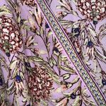 Max Studio  Lavender Floral Long Sleeve V-Neck Short Dress Small Photo 7