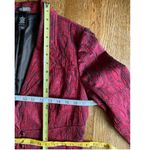 Bisou Bisou Paisley Jacquard Brocade Fitted Long Jacket Coat Dress 90s Red Photo 9