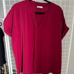 Burgundy Blouse Red Size XL Photo 0