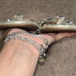 Badgley Mischka Cara II Crystal Embellished Flat Sandal Rhinestone Bling 7 Photo 6