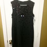 Alfani  size 6 shiny sequined stretch scuba crepe scoop neck party dress Photo 2