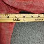 Banana Republic top women 2P orange chambray button up linen blend office career Photo 2