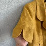 Ellen Tracy  Mustard Tweed Short Sleeve Blazer Size 10 Photo 3