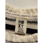Roxy Y2K  Grey White Striped Sweater Small Knit Long Sleeve S Block Top Tunic Photo 3