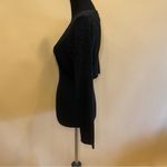 Valerie Stevens Petites Collection Vintage Black Metallic Cropped Cardigan Sz PM Photo 4