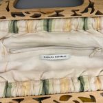 Banana Republic Vintage  Wooden Handle Clutch Lemon Aplique Striped Bag Photo 6