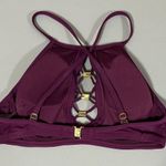 Bleu Rod Beattie Purple Criss-Cross Halter Swim Top Bikini Bathing Suit Luxury Designer Swimwear Size 4 💜 Photo 1