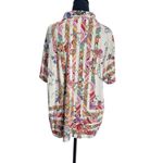 Johnny Was  Size Large  Top Blouse Button Down Collared Floral Abstract Boho Photo 5