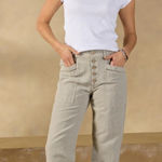 Sundance  Rivera linen blend straight leg pants elastic back size 6 F12 Photo 0