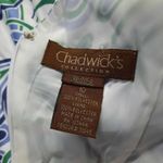 Chadwick's  Dress Womens Size 10 Y2K Coastal Grandma Boho Paisley Green Blue Retro Photo 6