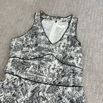 Ann Taylor VTG LOFT Paris toile Black and White France Print A-Line Midi Dress Vintage Photo 1