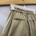 H&M High Waist Paper Bag Shorts Olive Green Photo 9