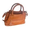 Charming Charlie NWT Faux Leather Orange Satchel Handbag Photo 6