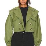 Free People  x Revolve Looking Glass Trench Coat in Army Photo 0
