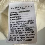 American Eagle NEW  Womens Crochet Embroidered White Floral Pullover Sweater sz L Photo 8