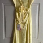 Beginning Boutique  Dress Maxi Satin Yellow Formal Photo 0