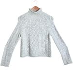 J.Crew Cable-Knit Turtle Rollneck Grey Merino Wool Blend Knit Pullover Sweater Photo 1