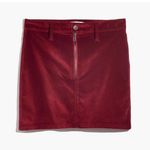 Madewell  Stretch Velveteen Skirt - burgundy - size 31 Photo 2