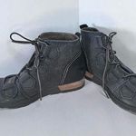 Sorel  Major Gray Lace-up Canvas Leather trim outdoor boots Women's size 7 Photo 5