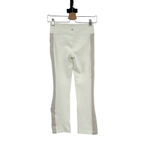 Lululemon  White Cropped‎ Leggings w/ Tan Side Stripes Size 4 Photo 4