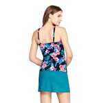 Lands' End Lands’ End Wrap Underwire Tankini Swimsuit Black Hibiscus Floral Plus Size 22W Photo 5