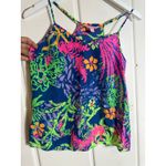 Lilly Pulitzer  Dusk Top Indigo All A Glow‎ Size XS Silk Cami Tank Photo 3