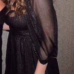 Lucy in the Sky Mini Dress Black Sparkly Photo 1