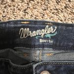Wrangler  Boot Cut Jeans‎ Frayed Hem Dark Wash Denim Junior Size 11/12x32 Photo 1